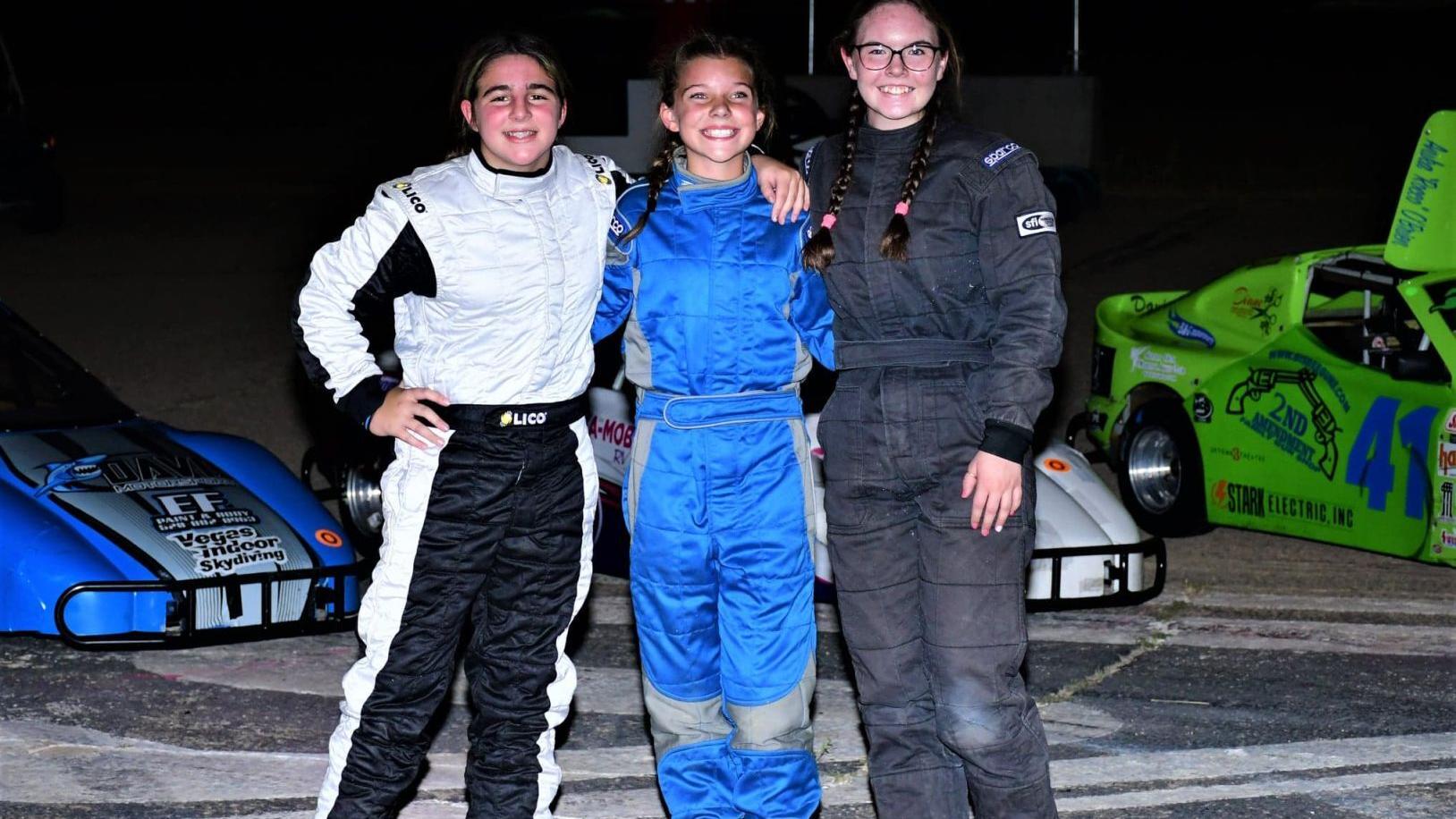 These 3 race car-driving girls just made Tucson Speedway history